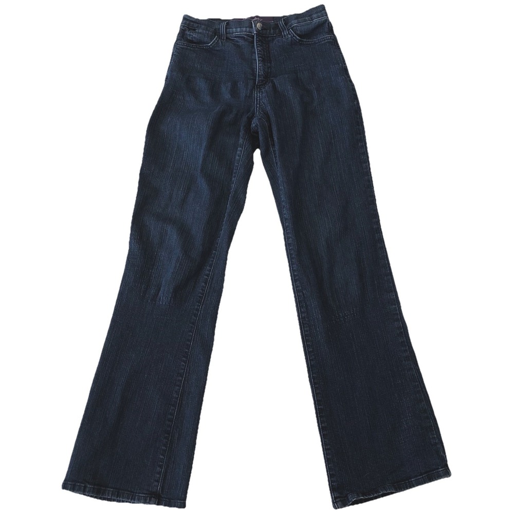 NYDJ Womens 6 Dark Wash Bootcut Stretch Denim Jeans 27x31‎ Made In USA